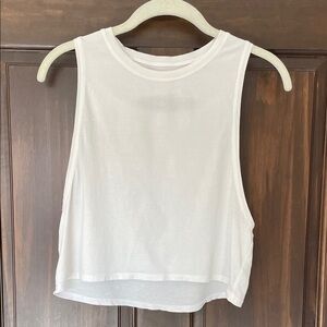 Lululemon Cut Back Crop Tank - White Size 4